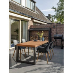 Tafel Milos Eucalyptushout -Huishoudelijke Artikelen Korting 123 1039