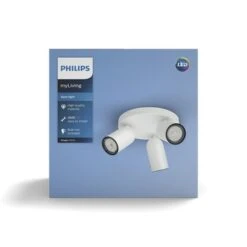 Philips Opbouwspot MyLiving Pongee LED Wit 3 X 5.5W -Huishoudelijke Artikelen Korting 123 1077
