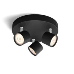 Philips Opbouwspot Star 3-lichts Zwart -Huishoudelijke Artikelen Korting 123 1113