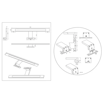 Tiger Spiegelverlichting Ancis Wit 60cm 13 Tiger Spiegelverlichting Ancis Wit 60cm - Afbeelding 11