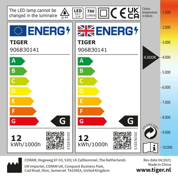 Tiger Spiegelverlichting Ancis Wit 60cm 14 Tiger Spiegelverlichting Ancis Wit 60cm - Afbeelding 12