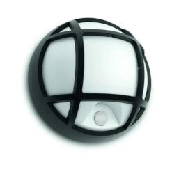 Philips Buitenlamp Eagle Met Bewegingssensor Met Raster Zwart LED 3.5W -Huishoudelijke Artikelen Korting 123 1129