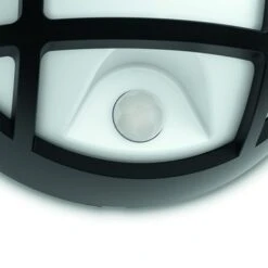 Philips Buitenlamp Eagle Met Bewegingssensor Met Raster Zwart LED 3.5W -Huishoudelijke Artikelen Korting 123 1130