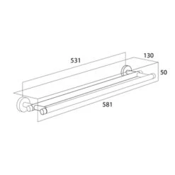Tiger Dubbel Handdoekrek Boston Chroom -Huishoudelijke Artikelen Korting 123 1165