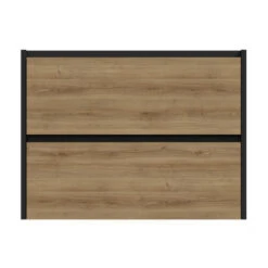 Tiger Reverse Meubelset 80 Cm Met 2 Lades Chalet Eik / Mat Zwart Inclusief Oval Wastafel Mat Zwart -Huishoudelijke Artikelen Korting 123 1213