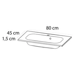 Tiger Reverse Meubelset 80 Cm Met 2 Lades Chalet Eik / Mat Zwart Inclusief Oval Wastafel Mat Zwart -Huishoudelijke Artikelen Korting 123 1218