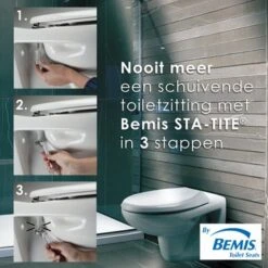 Bemis WC Bril Venezia Wit Kunststof Met Softclose 9 Bemis WC Bril Venezia Wit Kunststof Met Softclose -Huishoudelijke Artikelen Korting 123 1233