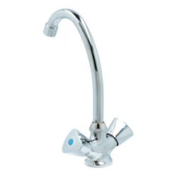 OK Keukenkraan 2-knops Chroom -Huishoudelijke Artikelen Korting 123 1271