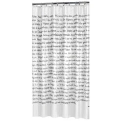 Sealskin Douchegordijn Sayings Wit PVC 200x180 Cm -Huishoudelijke Artikelen Korting 123 1289