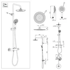 Tiger Regendoucheset Akcent Met Kraan Chroom Wit -Huishoudelijke Artikelen Korting 123 1296