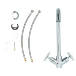 Aqualino Keukenkraan Ceronda 2-knops Chroom -Huishoudelijke Artikelen Korting 123 1320