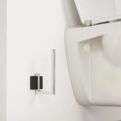 Tiger Reserverolhouder Zenna Hangend Chroom/Wengé -Huishoudelijke Artikelen Korting 123 1372