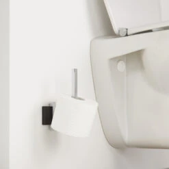 Tiger Reserverolhouder Zenna Hangend Chroom/Wengé -Huishoudelijke Artikelen Korting 123 1373