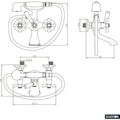 Handson Badkraan Louise Met Handdouche Chroom 15 Cm -Huishoudelijke Artikelen Korting 123 1424