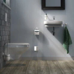 Tiger Wc-borstelset Ivy Chroom/wit -Huishoudelijke Artikelen Korting 123 1462