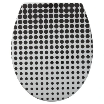 Tiger WC Bril Speckels Duroplast Zwart-wit 3 Tiger WC Bril Speckels Duroplast Zwart-wit