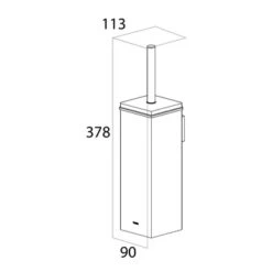 Tiger Toiletborstelhouder Items Hangend Vierkant Chroom -Huishoudelijke Artikelen Korting 123 1482