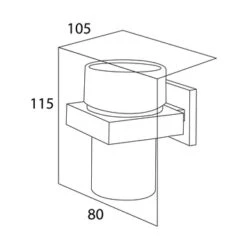 Tiger Bekerhouder Items Hangend Met Beker Chroom -Huishoudelijke Artikelen Korting 123 1495