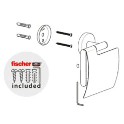 Marho Toiletrolhouder Luxor Met Klep Gun Metal -Huishoudelijke Artikelen Korting 123 1529