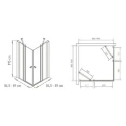 Van Marcke Hoover Douche Hoekinstap Met Draaideuren 90x90x195 5 Van Marcke Hoover Douche Hoekinstap Met Draaideuren 90x90x195 -Huishoudelijke Artikelen Korting 123 1539