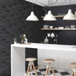 Superfresco Easy Vliesbehang Odyssee Zwart 101344 -Huishoudelijke Artikelen Korting 123 155