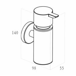 Marho Zeepdispenser Luxor Gun Metal -Huishoudelijke Artikelen Korting 123 1570