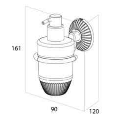 Tiger Ivy Zeepdispenser 200ml Chroom/wit Keramiek -Huishoudelijke Artikelen Korting 123 1585