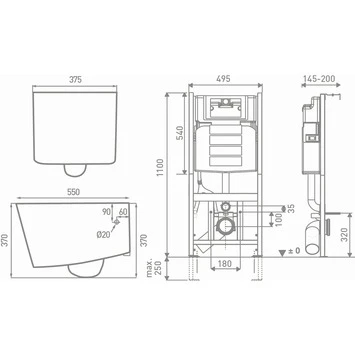 Geberit Inbouwreservoir UP100 Pureflow Met Wandcloset Zonder Spoelrand 5 Geberit Inbouwreservoir UP100 Pureflow Met Wandcloset Zonder Spoelrand - Afbeelding 3