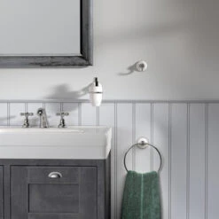 Tiger Ivy Beweegbare Handdoekring Chroom/wit -Huishoudelijke Artikelen Korting 123 1614