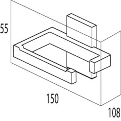 Tiger Toilethouder Zenna Chroom/Wengé -Huishoudelijke Artikelen Korting 123 1695