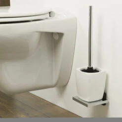 Tiger Toiletborstelhouder Zenna Hangend Chroom/Wengé -Huishoudelijke Artikelen Korting 123 1710