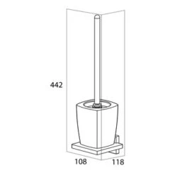 Tiger Toiletborstelhouder Zenna Hangend Chroom/Wengé -Huishoudelijke Artikelen Korting 123 1711