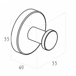 Marho Handdoekhaak Luxor Groot Gun Metal -Huishoudelijke Artikelen Korting 123 1715