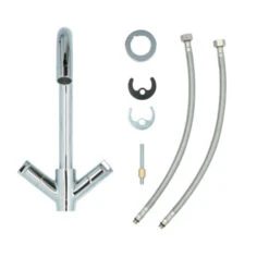 Aqualino Keukenkraan Fortore 2-knops Chroom -Huishoudelijke Artikelen Korting 123 1732