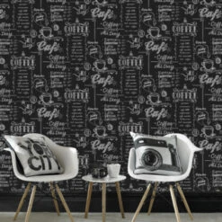 Superfresco Easy Vliesbehang Coffee Krijtmuur Zwart-wit 32-993 -Huishoudelijke Artikelen Korting 123 209