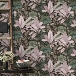 Superfresco Easy Vliesbehang Indra Groen-roze 106742 -Huishoudelijke Artikelen Korting 123 257