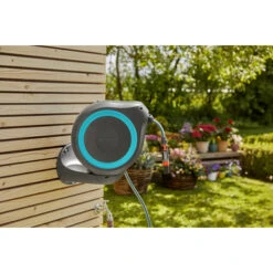 Gardena Wandslangenbox Roll-up 20 Meter Grijs Blauw -Huishoudelijke Artikelen Korting 123 691