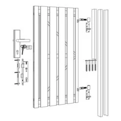Poortpakket Antraciet Op Metalen Frame -Huishoudelijke Artikelen Korting 123 850